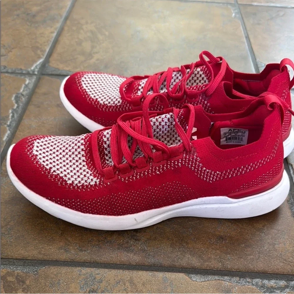 APL Techloom Breeze Running Shoes Sneakers Red Silver White 7 lightweight - Picture 9 of 9